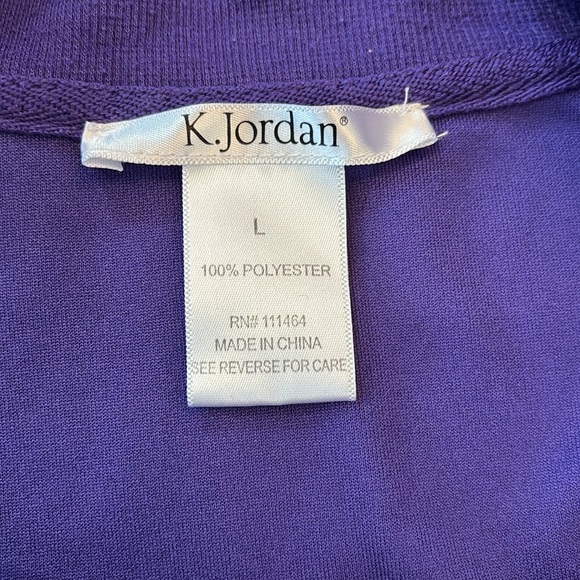 K. Jordan Women’s Track‎ Suit size L in purple with white stripes - Picture 9 of 9
